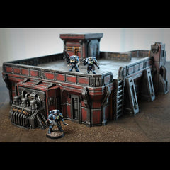 Außenposten 21 | Gelände 28/32mm | 3D gedruckte Tabletop Fantasy Miniatur Landschaft | Tech Gebäude | Rollenspiel | 40K | Plattform Gelände - Role Playing Miniatures