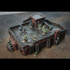 Außenposten 21 | Gelände 28/32mm | 3D gedruckte Tabletop Fantasy Miniatur Landschaft | Tech Gebäude | Rollenspiel | 40K | Plattform Gelände - Role Playing Miniatures