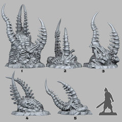 Tabletop Miniatur Figur "Abandoned Pile Of Bones" für 28mm Maßstab, im Set oder einzeln erhältlich, unbemalte Knochen für Terrain, DnD - Role Playing Miniatures