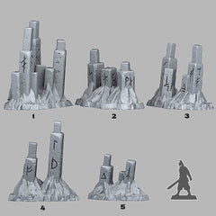 Tabletop Miniatur Figur "Northmen Ruins" für 28mm Maßstab, im Set oder einzeln erhältlich, unbemalte Ruine für Terrain, Grimdark, Diorama - Role Playing Miniatures