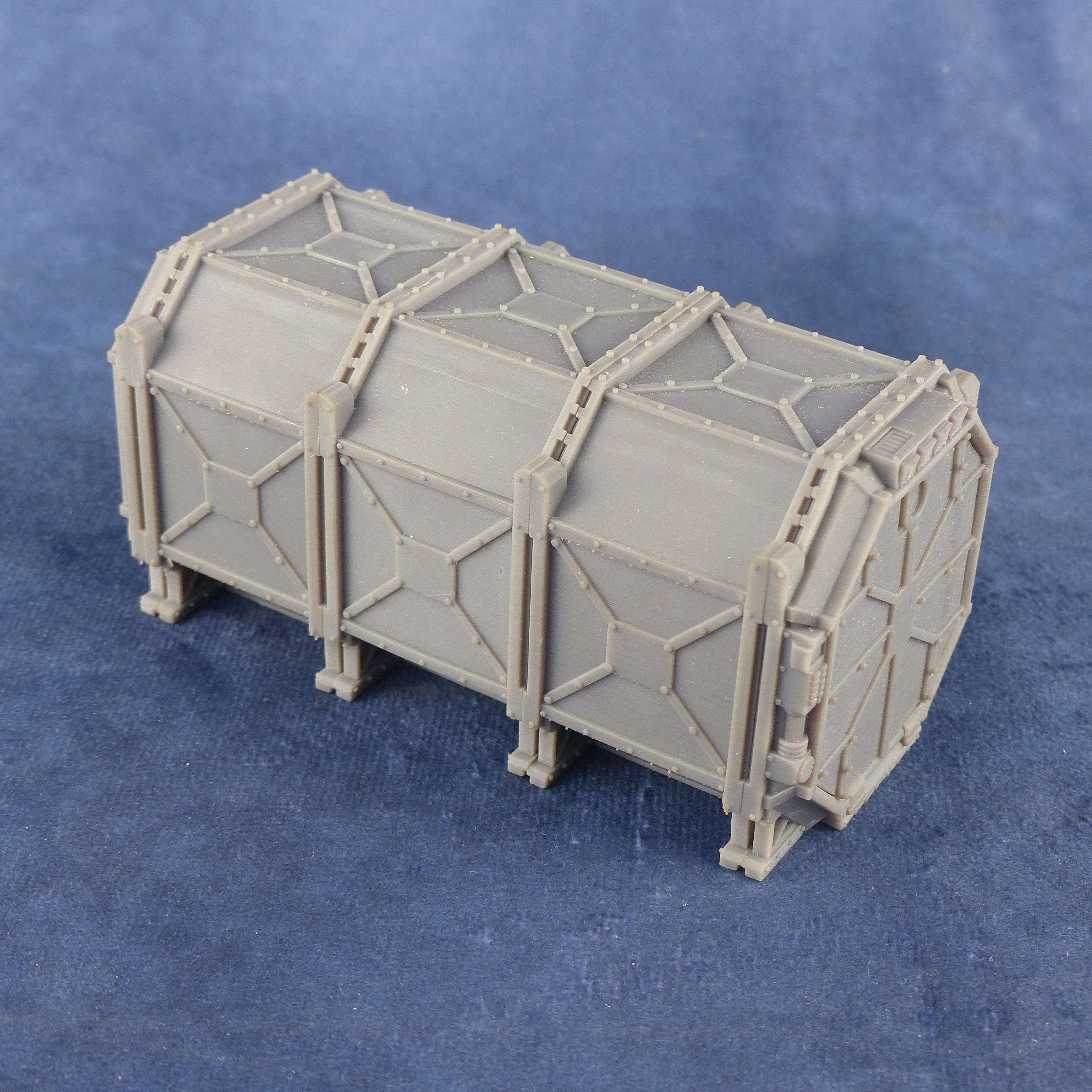 Standard Shipping Container 3 Segmente+Front+End | Passend für Colossus Chassis | Magnetisiert | Modular| 28mm | Tabletop | Grimdark | 40K - Role Playing Miniatures