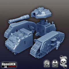 T.M.T.F Tank McTank Face | OpenLock | Für 28mm Miniatur-Skala | Modular | Tabletop | Fahrzeug | Panzer | Transporter | Grimdark | Wasteland - Role Playing Miniatures