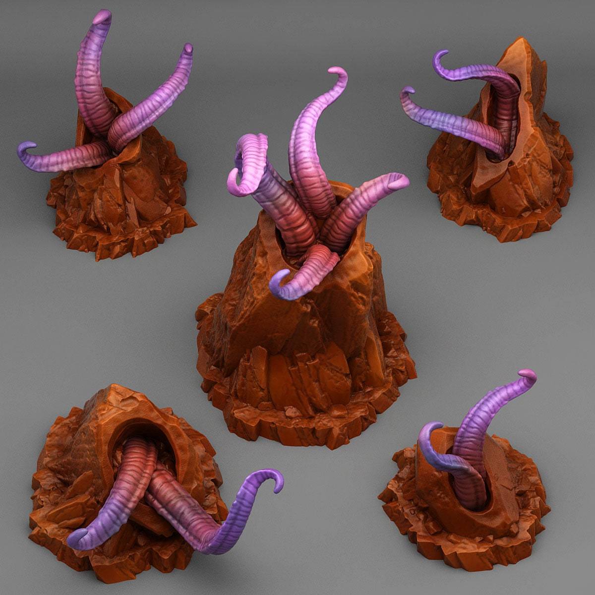 Tabletop Miniatur Figur "Alien Mars Stones" für 28mm Maßstab, im Set oder einzeln erhältlich, unbemalte Steine für Terrain, Grimdark, DnD - Role Playing Miniatures