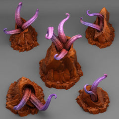 Tabletop Miniatur Figur "Alien Mars Stones" für 28mm Maßstab, im Set oder einzeln erhältlich, unbemalte Steine für Terrain, Grimdark, DnD - Role Playing Miniatures