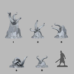 Tabletop Miniatur Figur "Alien Mars Stones" für 28mm Maßstab, im Set oder einzeln erhältlich, unbemalte Steine für Terrain, Grimdark, DnD - Role Playing Miniatures