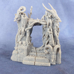 Tabletop Miniatur Figur "Witch Portal" für 28mm Maßstab, unbemaltes Tor für Terrain, Diorama, Deko, Grimdark, DnD - Role Playing Miniatures