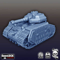 T.M.T.F Tank McTank Face | OpenLock | Für 28mm Miniatur-Skala | Modular | Tabletop | Fahrzeug | Panzer | Transporter | Grimdark | Wasteland - Role Playing Miniatures