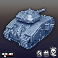 T.M.T.F Tank McTank Face | OpenLock | Für 28mm Miniatur-Skala | Modular | Tabletop | Fahrzeug | Panzer | Transporter | Grimdark | Wasteland - Role Playing Miniatures