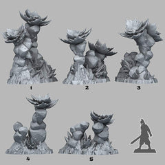 Tabletop Miniatur Figur "Frozen Flowers" für 28mm Maßstab, im Set oder einzeln erhältlich, unbemalte Pflanze für Terrain, DnD - Role Playing Miniatures