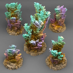 Tabletop Miniatur Figur "Fairy Kingdom Coral" für 28mm Maßstab, im Set oder einzeln erhältlich, unbemalte Koralle für Terrain, Diorama - Role Playing Miniatures