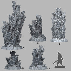 Tabletop Miniatur Figur "Fairy Kingdom Coral" für 28mm Maßstab, im Set oder einzeln erhältlich, unbemalte Koralle für Terrain, Diorama - Role Playing Miniatures