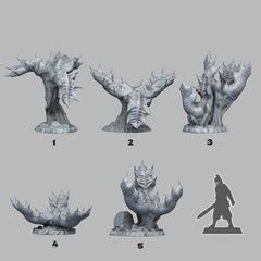 Tabletop Miniatur Figur "Dragontongue Mancatcher" für 28mm Maßstab, im Set oder einzeln erhältlich, unbemalte Pflanze für Terrain, DnD - Role Playing Miniatures