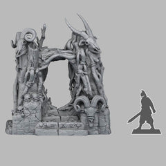 Tabletop Miniatur Figur "Witch Portal" für 28mm Maßstab, unbemaltes Tor für Terrain, Diorama, Deko, Grimdark, DnD - Role Playing Miniatures