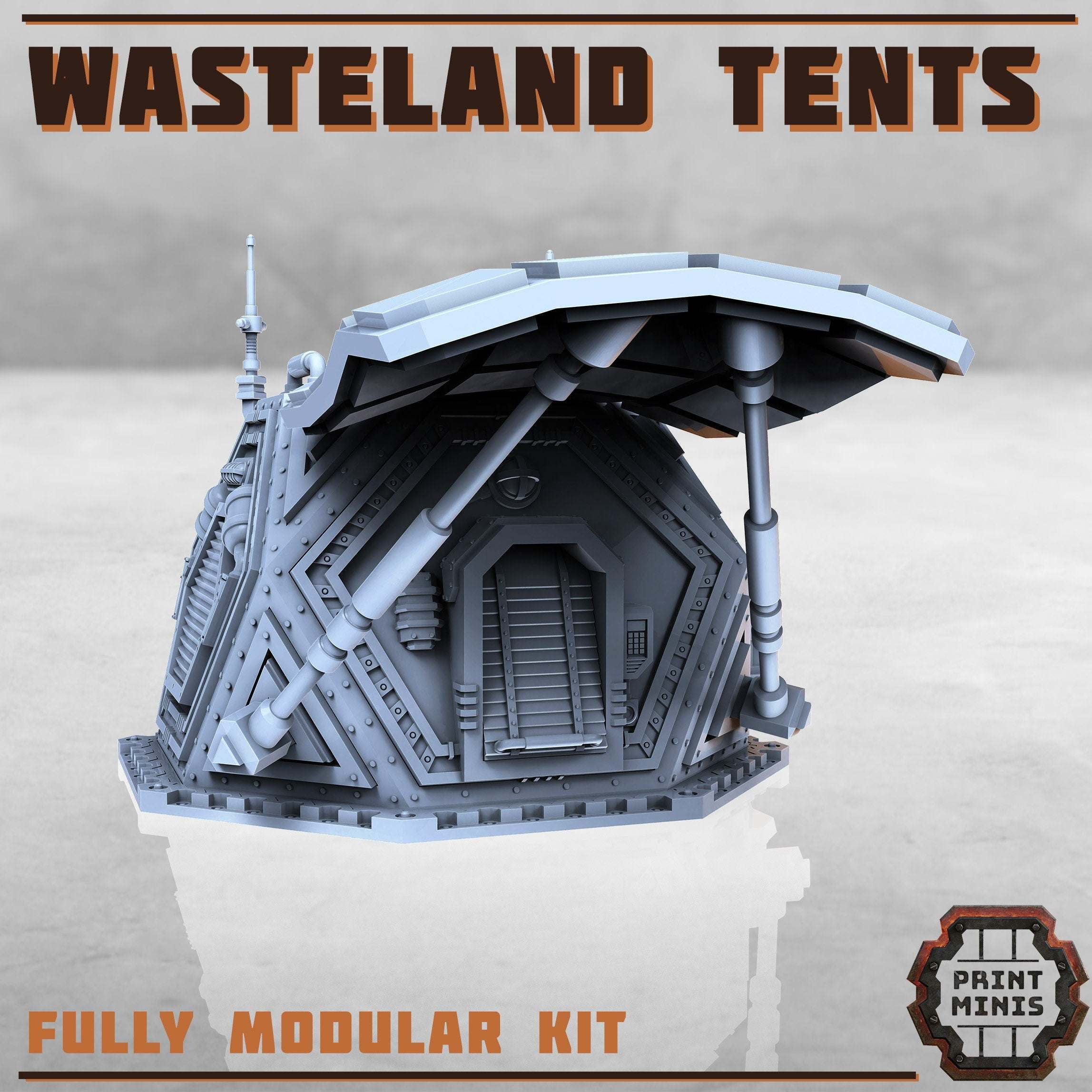 Wasteland Tent, Zelt | Modular | 28mm | Terrain | Tabletop | Deko | Grimdark | Wasteland | Gebäude | Haus | 40K | DnD - Role Playing Miniatures