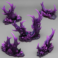 Tabletop Miniatur Figur "Underdark Claws Plants" für 28mm Maßstab, im Set oder einzeln erhältlich, unbemalte Pflanze für Terrain, DnD - Role Playing Miniatures