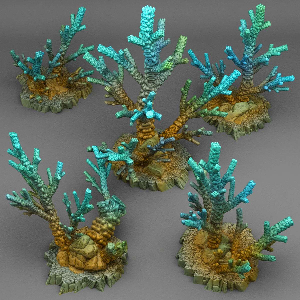 Tabletop Miniatur Figur "Plutonian Branches" für 28mm Maßstab, im Set oder einzeln erhältlich, unbemalter Baum für Terrain, Diorama, DnD - Role Playing Miniatures