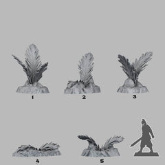 Tabletop Miniatur Figur "Venusian Ferns" für 28mm Maßstab, im Set oder einzeln erhältlich, unbemalter Farn für Terrain, Diorama und DnD - Role Playing Miniatures