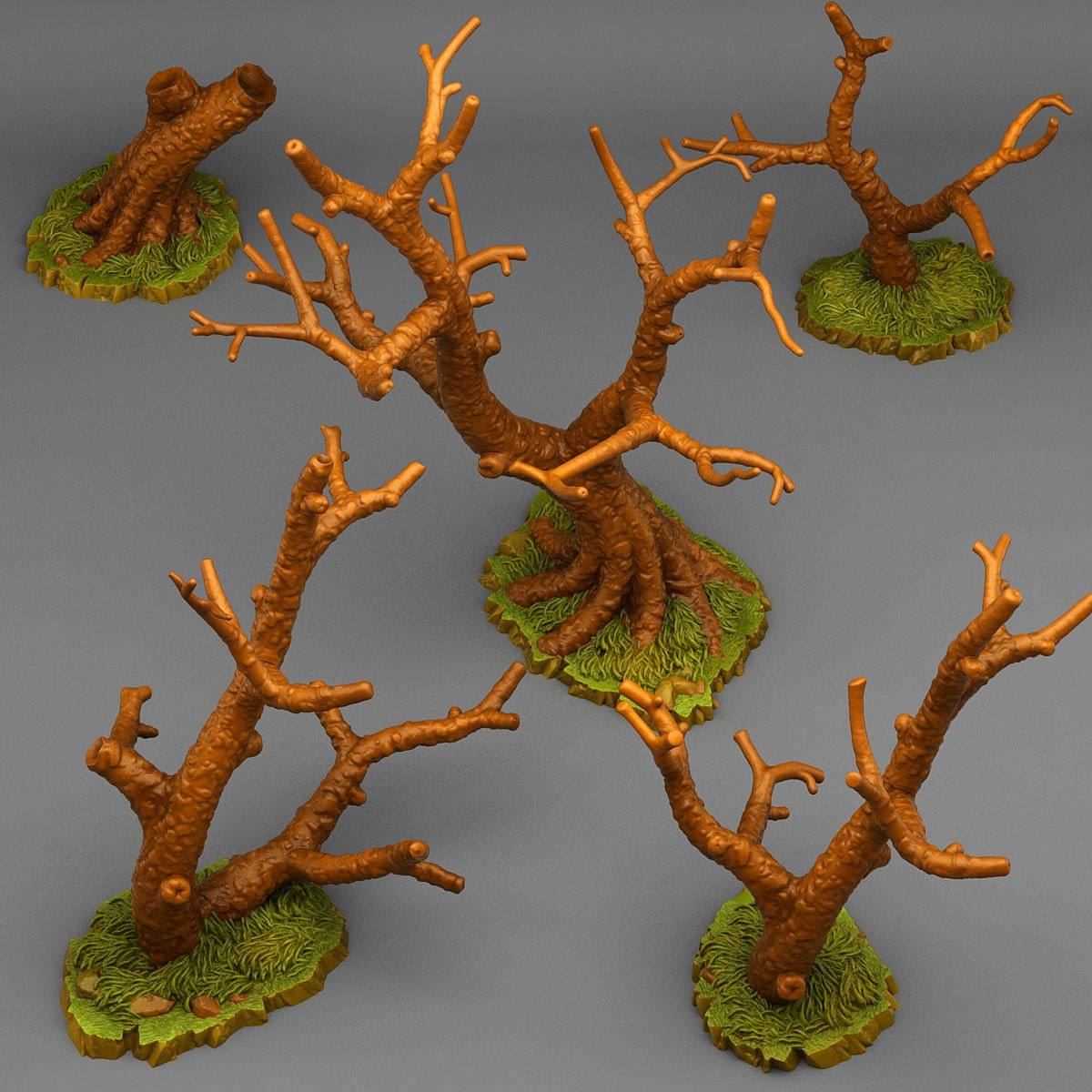 Tabletop Miniatur Figur "Dead Trees" für 28mm Maßstab, im Set oder einzeln erhältlich, unbemalter Baum für Terrain, Diorama, Grimdark, DnD - Role Playing Miniatures