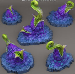 Tabletop Miniatur Figur "Mutant Plants" für 28mm Maßstab, im Set oder einzeln erhältlich, unbemalte Pflanze für Terrain, DnD - Role Playing Miniatures