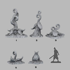 Tabletop Miniatur Figur "Alien Tentacle Plants" für 28mm Maßstab, im Set oder einzeln erhältlich, unbemalte Pflanze für Terrain, DnD - Role Playing Miniatures