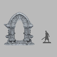 Tabletop Miniatur Figur "Magic Forest Gate" für 28mm Maßstab, unbemaltes Tor für Terrain, Diorama, Deko, Grimdark, DnD - Role Playing Miniatures