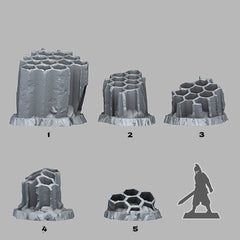 Tabletop Miniatur Figur "Ancient Giant Wasps Hive" für 28mm Maßstab, im Set oder einzeln erhältlich, unbemalte Ruine für Terrain, Grimdark - Role Playing Miniatures