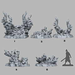 Tabletop Miniatur Figur "Devil Aberration Stones" für 28mm Maßstab, im Set oder einzeln erhältlich, unbemalte Steine für Terrain, Grimdark - Role Playing Miniatures