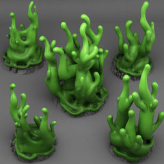 Tabletop Miniatur Figur "Slime Eruption" für 28mm Maßstab, im Set oder einzeln erhältlich, unbemalte Steine für Terrain, Grimdark - Role Playing Miniatures