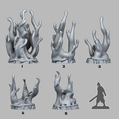 Tabletop Miniatur Figur "Slime Eruption" für 28mm Maßstab, im Set oder einzeln erhältlich, unbemalte Steine für Terrain, Grimdark - Role Playing Miniatures