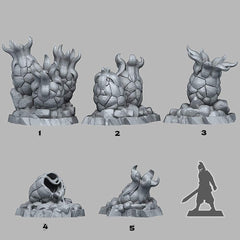 Tabletop Miniatur Figur "Alien Eggs" für 28mm Maßstab, im Set oder einzeln erhältlich, unbemalte Eier für Terrain, Grimdark, Diorama, DnD - Role Playing Miniatures