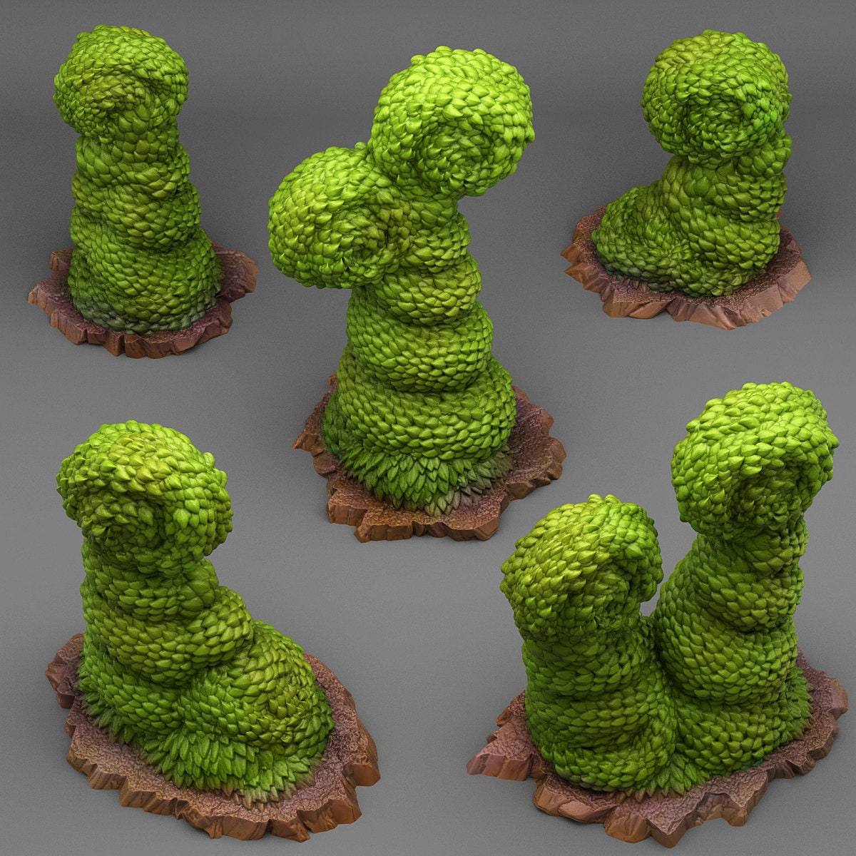 Tabletop Miniatur Figur "Majestic Hedge" für 28mm Maßstab, im Set oder einzeln erhältlich, unbemalte Hecke für Terrain, Diorama, DnD - Role Playing Miniatures