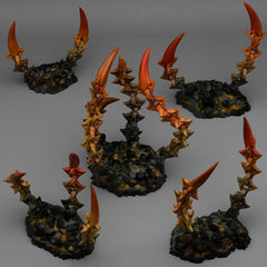 Tabletop Miniatur Figur "Hell Chain Claws" für 28mm Maßstab, im Set oder einzeln erhältlich, unbemalte Steine für Terrain, Grimdark, DnD - Role Playing Miniatures