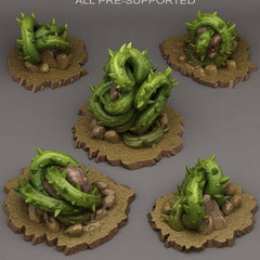 Tabletop Miniatur Figur "Giant Brambles" für 28mm Maßstab, im Set oder einzeln erhältlich, unbemalte Pflanze für Terrain, Diorama, DnD - Role Playing Miniatures