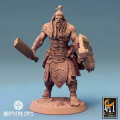 Orc Soldier Sword, Clan Northern Orcs | 6 Posen | inkl. Base und DnD Stats als PDF | unbemalt, Grau | für 32mm Scale | Tabletop | Grimdark - Role Playing Miniatures