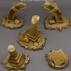 Tabletop Miniatur Figur "Stargate Ruins" für 28mm Maßstab, im Set oder einzeln erhältlich, unbemalte Ruine für Terrain, DnD, Diorama - Role Playing Miniatures