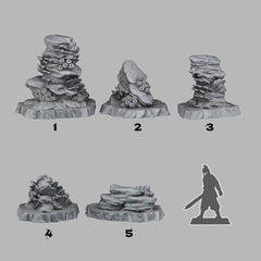 Tabletop Miniatur Figur "Underwater Coral" für 28mm Maßstab, im Set oder einzeln erhältlich, unbemalte Koralle für Terrain, Diorama und DnD - Role Playing Miniatures