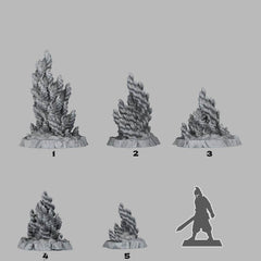 Tabletop Miniatur Figur "Majestic Twisted Anemones" für 28mm Maßstab, im Set oder einzeln erhältlich, unbemalte Pflanze für Terrain, DnD - Role Playing Miniatures