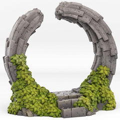 Tabletop Miniatur Figur "Pandora Portal" für 28mm Maßstab, passend zu Set "Pandora Ruins", unbemaltes Tor mit Farb-Effekt für Terrain, DnD - Role Playing Miniatures