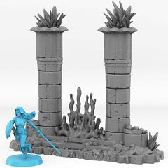 Tabletop Miniatur Figur "Babylone Portal" für 28mm Maßstab, unbemaltes Tor mit Farb-Effekt für Terrain, DnD - Role Playing Miniatures