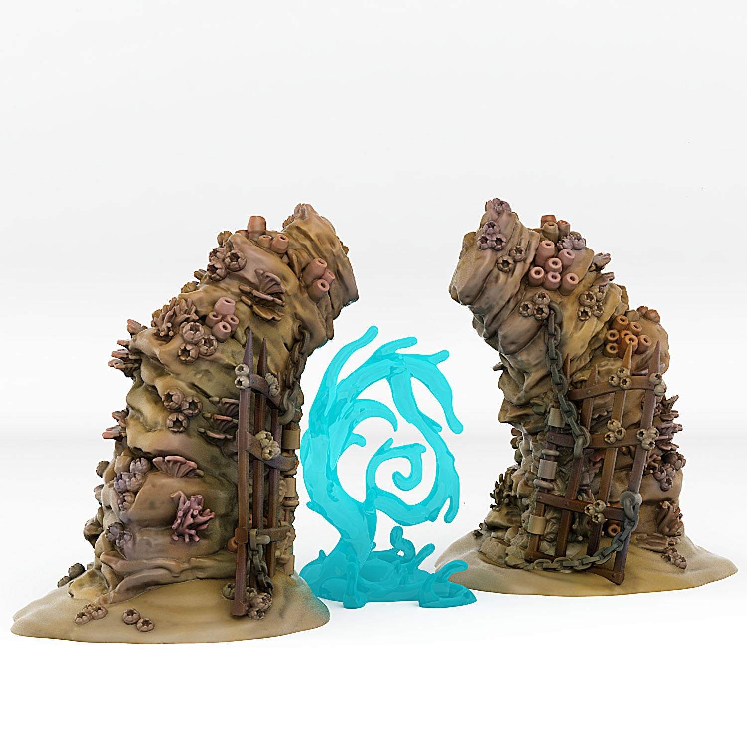 Tabletop Miniatur Figur "Underwater Portal" für 28mm Maßstab, unbemaltes Tor mit Farb-Effekt für Terrain, DnD - Role Playing Miniatures