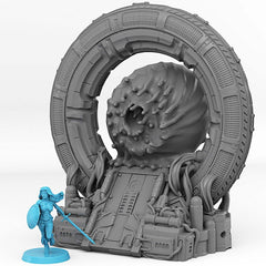 Tabletop Miniatur Figur "Stars Portal" für 28mm Maßstab, unbemaltes Tor mit Farb-Effekt für Terrain, DnD und Wargame - Role Playing Miniatures