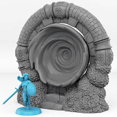 Tabletop Miniatur Figur "Wonderland Portal " für 28mm Maßstab, unbemaltes Tor mit Farb-Effekt für Terrain, DnD - Role Playing Miniatures