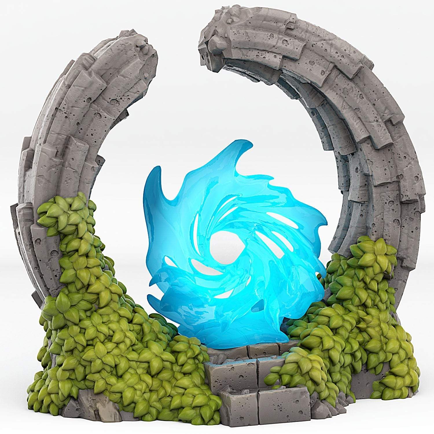 Tabletop Miniatur Figur "Pandora Portal" für 28mm Maßstab, passend zu Set "Pandora Ruins", unbemaltes Tor mit Farb-Effekt für Terrain, DnD - Role Playing Miniatures