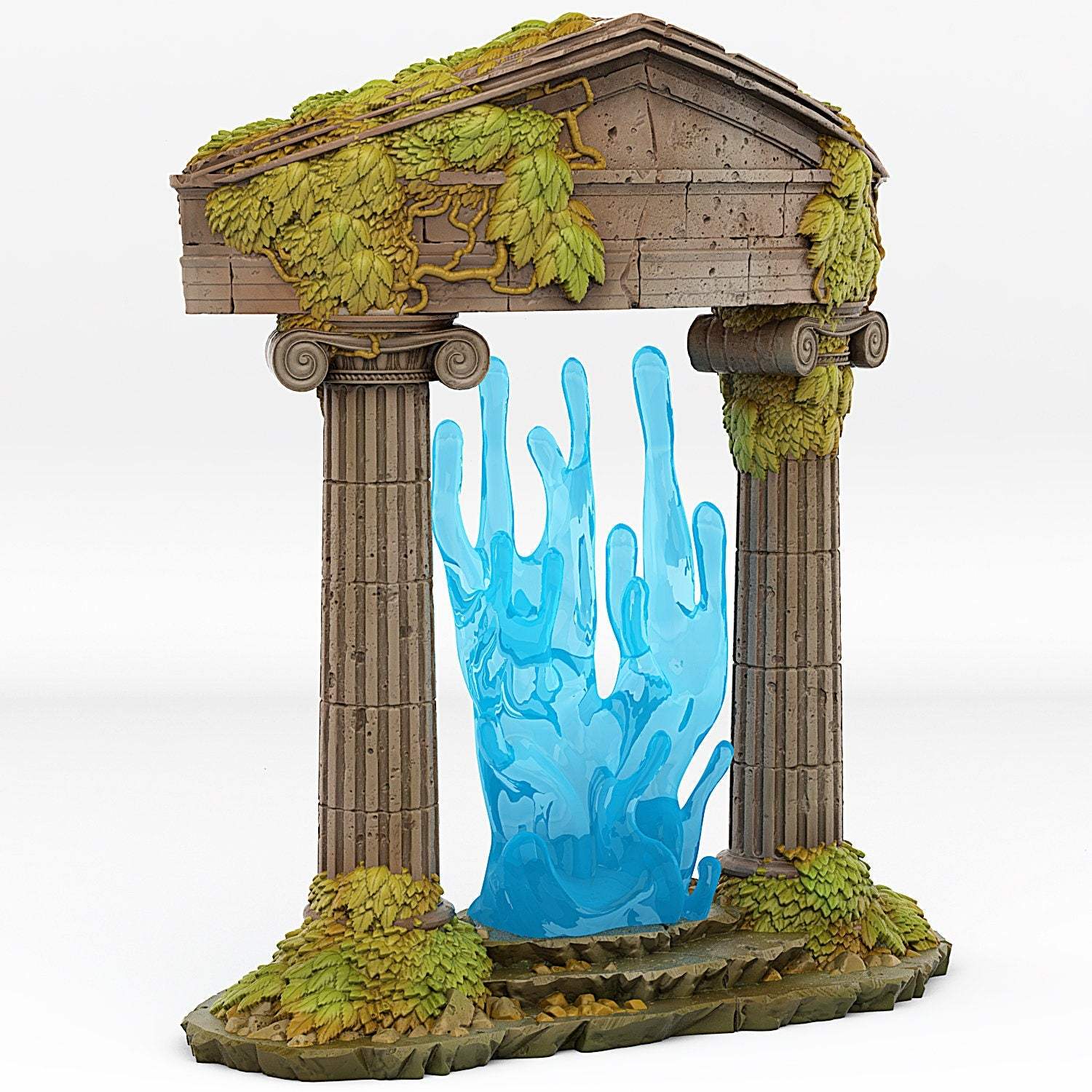 Tabletop Miniatur Figur "Ancient Greek Portal" für 28mm Maßstab, passend zu Set "Ancient Greek Ruins", unbemaltes Tor mit Farb-Effekt, DnD - Role Playing Miniatures