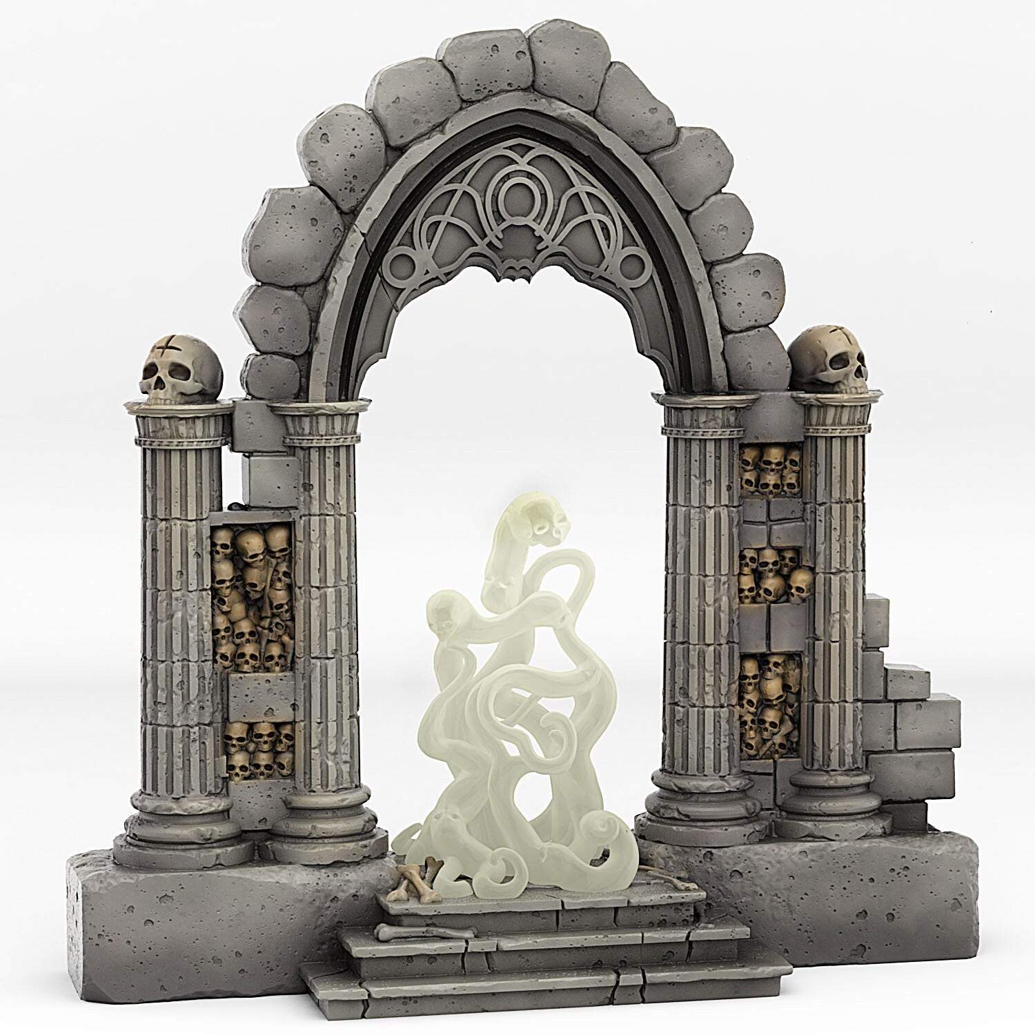 Tabletop Miniatur Figur "Catacomb Portal" mit und ohne Farb-Effekt für 28mm Maßstab, unbemaltes Tor, DnD, Diorama, Grimdark - Role Playing Miniatures