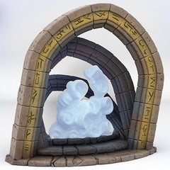 Tabletop Miniatur Figur "Celestial Portal" für 28mm Maßstab, unbemaltes Tor mit Farb-Effekt, DnD, Diorama, Grimdark - Role Playing Miniatures