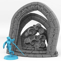 Tabletop Miniatur Figur "Celestial Portal" für 28mm Maßstab, unbemaltes Tor mit Farb-Effekt, DnD, Diorama, Grimdark - Role Playing Miniatures