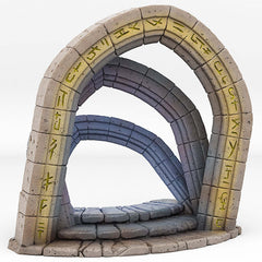 Tabletop Miniatur Figur "Celestial Portal" für 28mm Maßstab, unbemaltes Tor mit Farb-Effekt, DnD, Diorama, Grimdark - Role Playing Miniatures