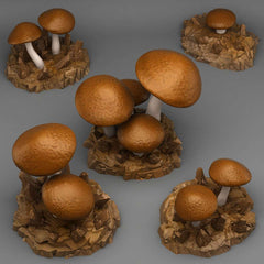 Tabletop Miniatur Figur "Giant Desert Mushrooms" für 28mm Maßstab, im Set oder einzeln erhältlich, unbemalte Pflanze für DnD, Grimdark - Role Playing Miniatures