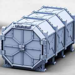 Standard Shipping Container | Passend für Colossus Chassis | 28mm, 32mm Maßstab | Tabletop | Grimdark | 40K | Warhammer - Role Playing Miniatures